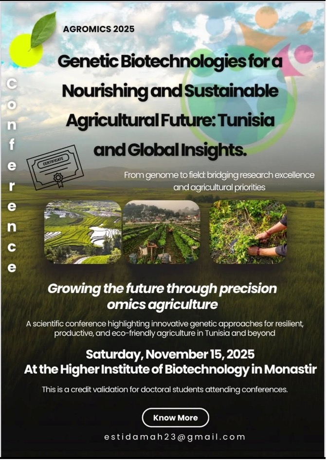 Participation of Prof. Amine Elleuch in AGROMICS 2025